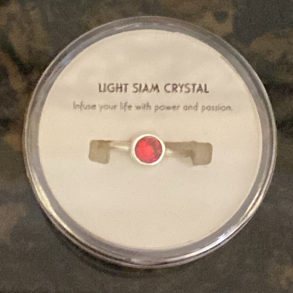 Alex and Ani Ruby Birthstone Ring Light Siam Crystal Size 7 - Picture 2 of 4